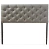 Baxton Studio Viviana Tufted Full Panel Headboard in Gray