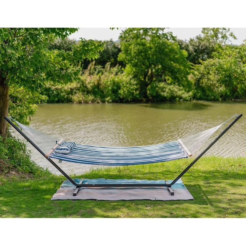 Lazy Daze Hammocks 12FT Quilted Fabric Double Hammock with Spreader