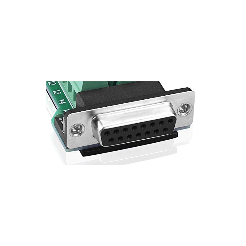 S SIENOC D-SUB DB15 Female 15 Pin Jack Connector to