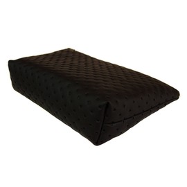 Elegance Mens Ladies Toiletry Bag Cosmetic Bag Make-up Case for Travel Vanity case Pouch Printed Top Zipped Black Leather Dots [080]