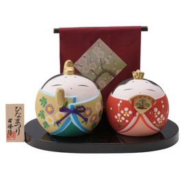 Seto Pottery Sha Hina Doll Compact Set, Hanamaro Hinama, Pottery, Figurine, Figurine by Shoho (Men) 3.1 inches (8.0 cm) (Women) 2.8 inches (7.0 cm)
