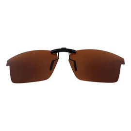 Polarized CLIP-ON Sunglasses for Oakley Pitchman OX8050 (53 X 18, Brown)