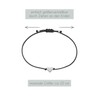 Black Fabric Necklace with Silver filigree heart bracelet – small
