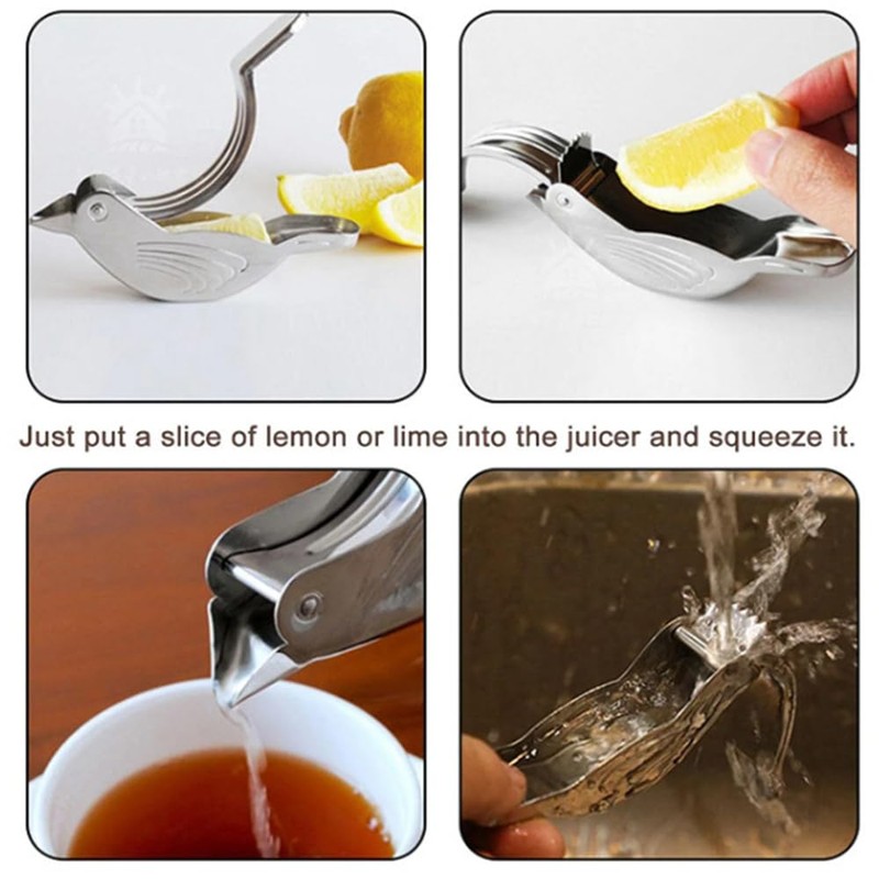 Lemon Squeezer Stainless Steel Lemon Wedge Squeezer Manual Lemon Juicer