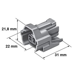 Car Replacement Plug - Fuel Injector - NIP-DEN (FEMALE) with Cable 90980-11153, 9098011153, 0280 157 012, 0280157012, 6189-0060, 61890060, 06A977 3722