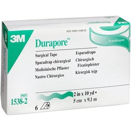 3M Durapore Surgical Tape, 2" (Box of 6 Rolls)