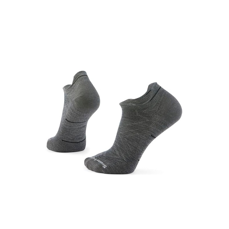 Smartwool Men's Run Zero Cushion Low Ankle Socks, Medium Gray