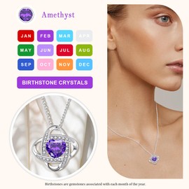 LANKRALOVNA Necklaces for Women,S925 Silver Jewelry with Birthstone Pendant Necklace Gifts for Mom,Wife,Sister,Girlfriend,Best Friend on Chrismas,Birthday,Valentines,Mothers Day,Anniversary, Sterling