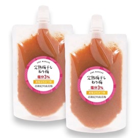 Ripe Plum, Honey Plum, Elegant Sweetness Reduced Salt Honey 3% Salt, Kishu Minami High Plum, 7.1 oz (200 g), Set of 2, Tube Type/Plum Meat, Plum, Kneaded Plum, Plum Pickled Plum, Low Salt