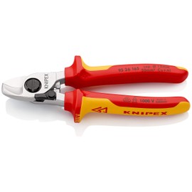 KNIPEX Insulated Cable Cutter (with Spring) 1000 V Total Length 6.5 inches (165 mm) 9526-165