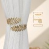 Pack of 2 Leaf Shape Tiebacks for Curtains Gold Curtain