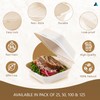 Nationwide Paper Takeaway Bagasse Sugarcane Burger Box (50)
