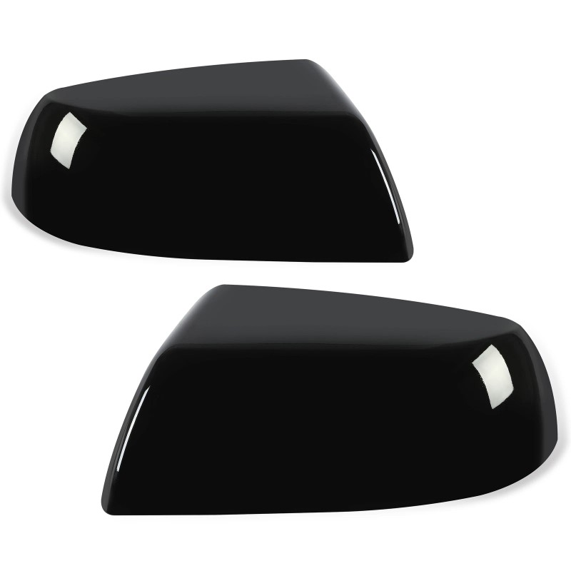 HECASA Gloss Black Side Mirror Cover Cap Replacement For Toyota