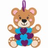 Baker Ross Love Bear Heart Decoration Kits-Pack of 5, Valentines