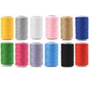 12 SPOOLS of 600 Yards Polyester Sewing Thread for Sewing