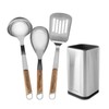 3 stainless steel kitchen tools + square holder / 스텐