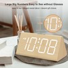 DreamSky Wooden Digital Alarm Clocks for Bedrooms - Electric Desk