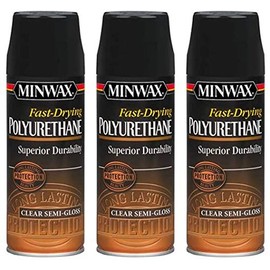 Minwax 33055000 Fast-Drying Polyurethane Aerosol, 11.5 Ounce, Semi-Gloss-3 Pack