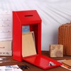 Red Metal Donation Box Collection Box Safe Suggestion Box with