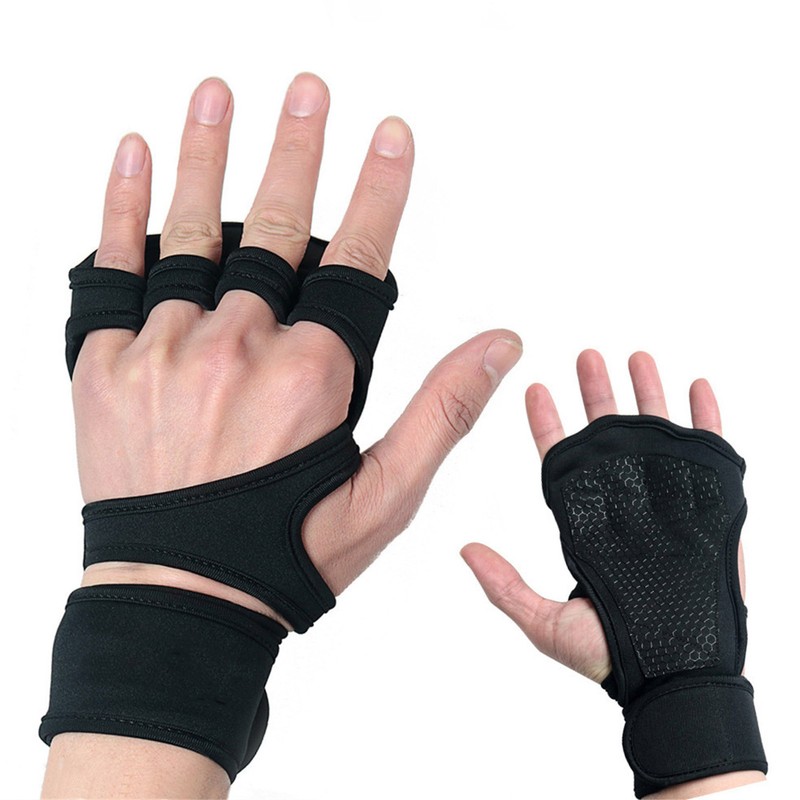 Weight Lifting Gloves Polyester Fiber Hook and Loop High Density