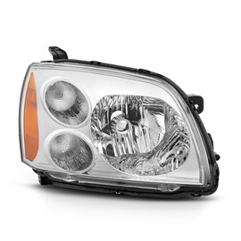 ACANII - For 2004-2012 Mitsubishi Galant Halogen Model Chrome Bezel Replacement Headlight Headlamp - Passenger Side Only