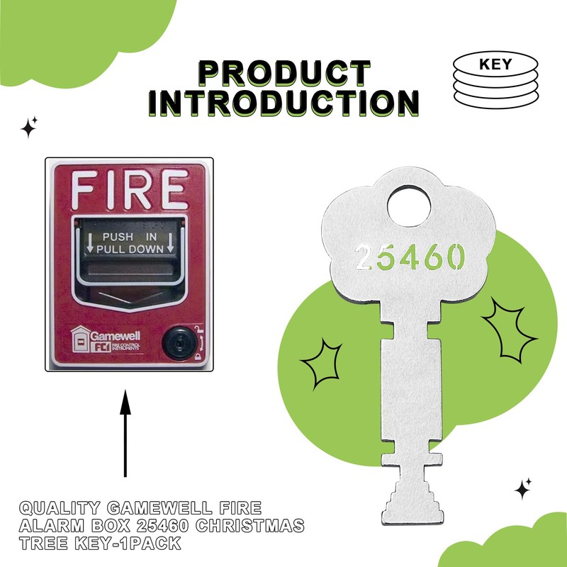 25460 Fire Alarm Box Elevator Key Fits for Gamewell and
