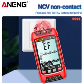 SZ01 Smart Digital Multimeter 6000 Counts True RMS Auto Electrical Capacitance Meter DC AC Voltage Current Resistance - Red(no box)