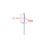 Large Flange Blind Rivets, Aluminum,Flange Diameter 3/16" (4.8mm) Pop Rivets