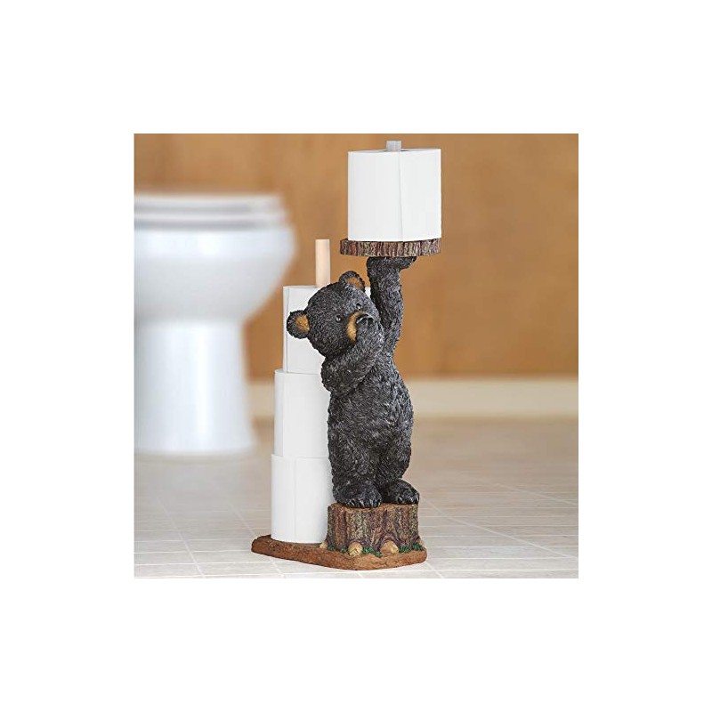 Aurrra Northwoods Bear Cub Toilet Paper Holder, 22" H