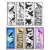 GLOBLELAND Crow Bookmark Clear Stamps Branch Skeleton Bookmark Silicone Stamp