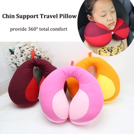XINCHIA Kids Neck Travel Pillow, 360° Adjustable Neck Chin Support U Shaped Cushion for Comfort Super Soft and Comfortable Neck Support Cushion Travel Rest Pillow Cushion Gifts for Toddler Child Kids