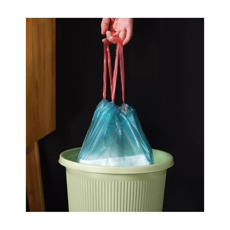 75 Count Drawstring Trash Bags,Thickened Garbage Bags 19.7" x 17.7"Unscented
