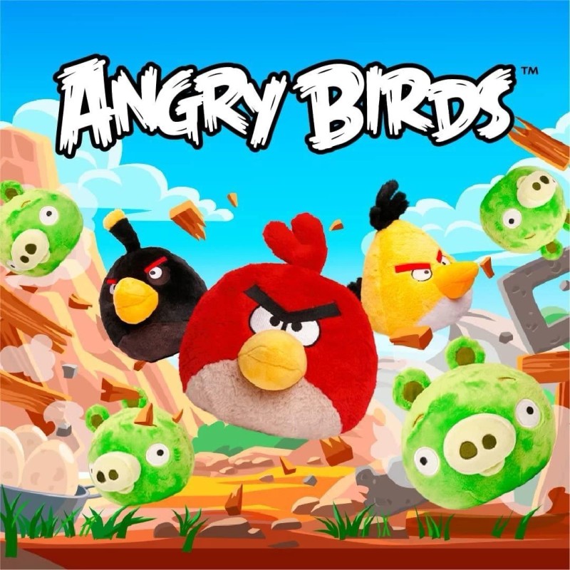 Mighty Mojo Angry Birds Bomb Black Bird Plush 8" Character