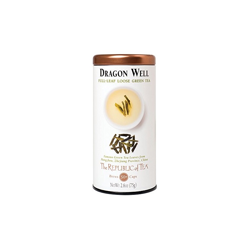 The Republic of Tea Dragon Well Green Full-Leaf Tea, 2.6