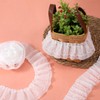 11 Yards White Double-Layer Pleated Lace Ruffle Trim for Sewing