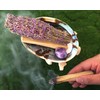 Spiritual Items - Lavender Flower Smudge Stick ~ Abalone Shell