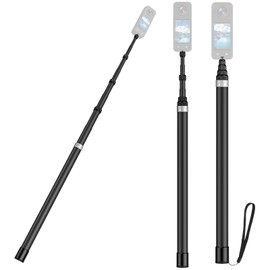 118"/3.0m Invisible Selfie Stick Carbon Fiber, 9.8ft Extended Super Long Pole Compatible with Insta360 X4 X3 ONE X2, ONE R, ONE X, ONE GO 3S 3 2 Action 360 Camera (17 to 118")