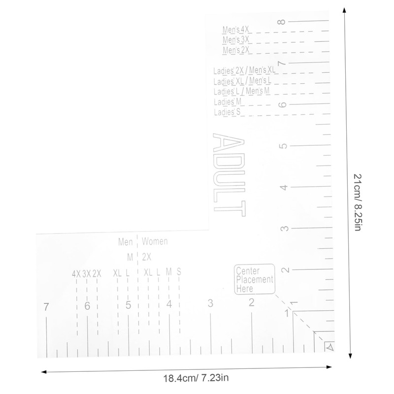 Operitacx Shirt Alignment Ruler Tool for Precise Placement Scale for