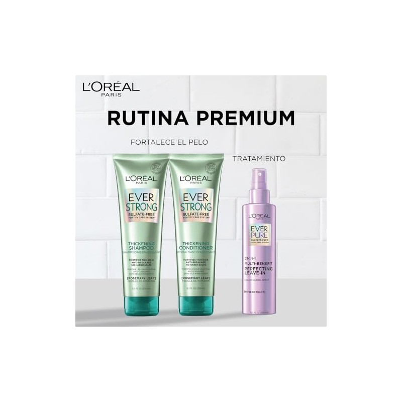 L'Oreal Paris, Shampoo Con Hoja De Romero Ever Strong, Aporta