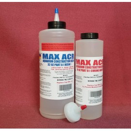Aquarium Safe Epoxy Resin - MAX ACR A/B for Coating Casting Strong Glue Fiberglassing Resin, for Making Plywood Aquarium & Terrarium, Concrete Coating & Sealant for Koi Ponds, Fresh Or Saltwater Use