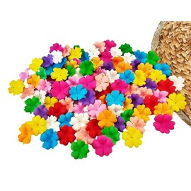 HukDok Artificial Flower Petals Mulberry Paper Flowers for DIY Crafts Scrapbooking Embellishment Wedding Doll House Supplies Card Mini Paper Flowers. (Assorted Colors)