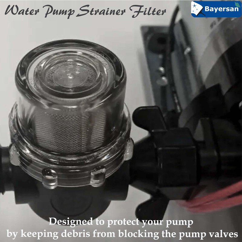 Shurflo Strainer Threaded 1/2" - Wing Nut Fastening