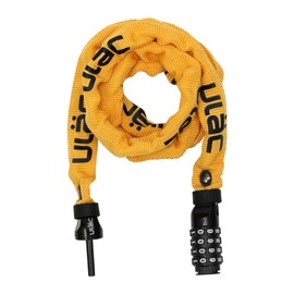 ULAC 52ND Street Neo Chain Lock Combo, Resettable 4-Digit Combination Anti-Theft Bicycle Lock (Bumblebee)