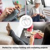 Juszok Adjustable Crochet Ring for Finger,Braided Knitting Ring with Plastic