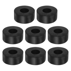 sourcing map Pack of 8 Rubber Spacers 1.57 Inch AD 0.63 Inch ID 0.4 Inch Thick Neoprene Round Vibration Damper Pads Insulator Rubber Washers Bushings for Home Cars Boat Accessories Black