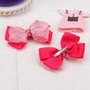 KISZU 4.5 Inch Flower Hair Bow Clips, Organza Bows with