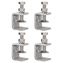 Awclub 4 Pack 304 Stainless Steel C Clamps with 30mm/1.18" Stable Wide Jaw Opening Tiger Clamp for Woodworking Welding Construction Household Mount