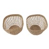 2PCS Woven Basket Handwoven Sea Grass Storage Basket for Flower