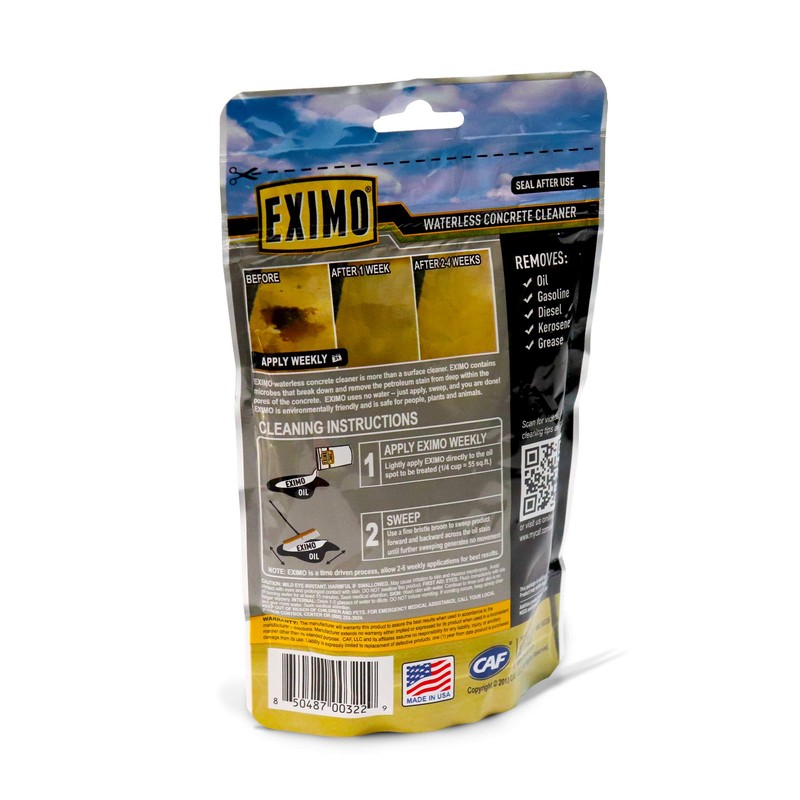 CAF Outdoor Cleaning EXIMO® Waterless Concrete Cleaner for Driveway, Garage,