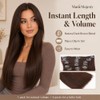 Extensiones de Cabello Humano con Clip 14 Pulgadas, Largo Final